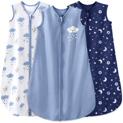Yoofoss Baby Sleep Sack 0-6 Month 0.5TOG 100% Organic Cotton 2-Way Zipper
