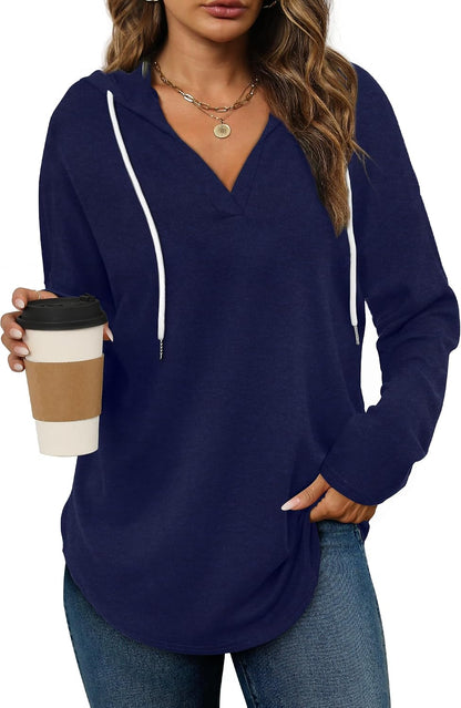 Bofell Womens Fashion Tops Hoodies for Women Pullover Oversized Sweatshirts Long SLeeve Shirts Loose Fit