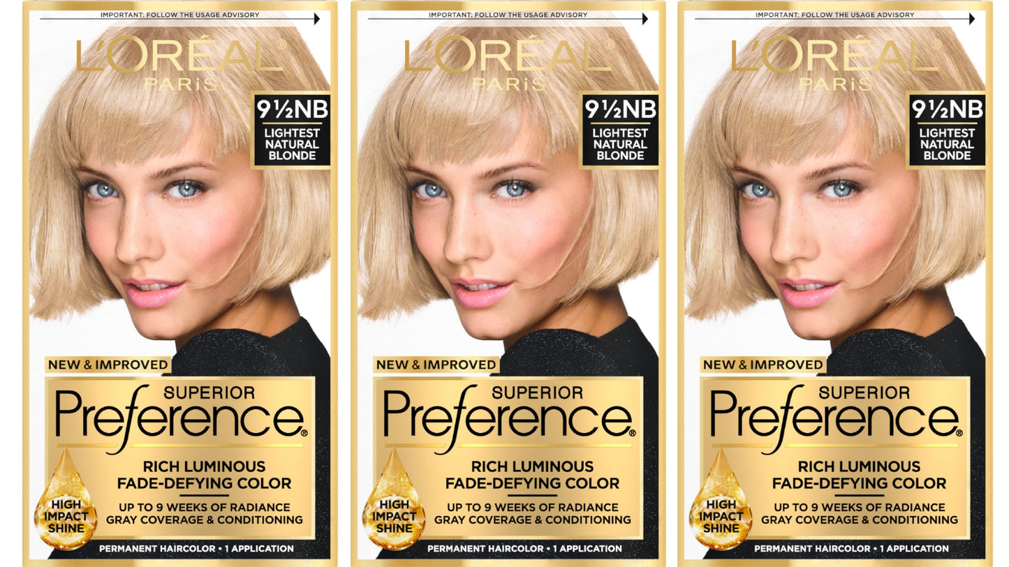 L'Oreal Paris Superior Preference Luminous Fade-Defying Permanent Hair Color, Hair Dye For Up to 9 Weeks of Radiance, Medium Brown 5, 1 Hair Dye Kit