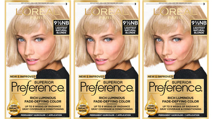L'Oreal Paris Superior Preference Luminous Fade-Defying Permanent Hair Color, Hair Dye For Up to 9 Weeks of Radiance, Medium Brown 5, 1 Hair Dye Kit