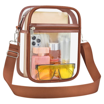 USPECLARE Clear Purse for Stadium Events Transparent Messenger Bag