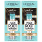 L'Oreal Paris Magic Root Permanent Hair Color Kit, 100% Gray Hair Coverage In Just 10 Minutes, Precision Brush Applicator for Seamless Application, 4 Dark Brown (2 Count)