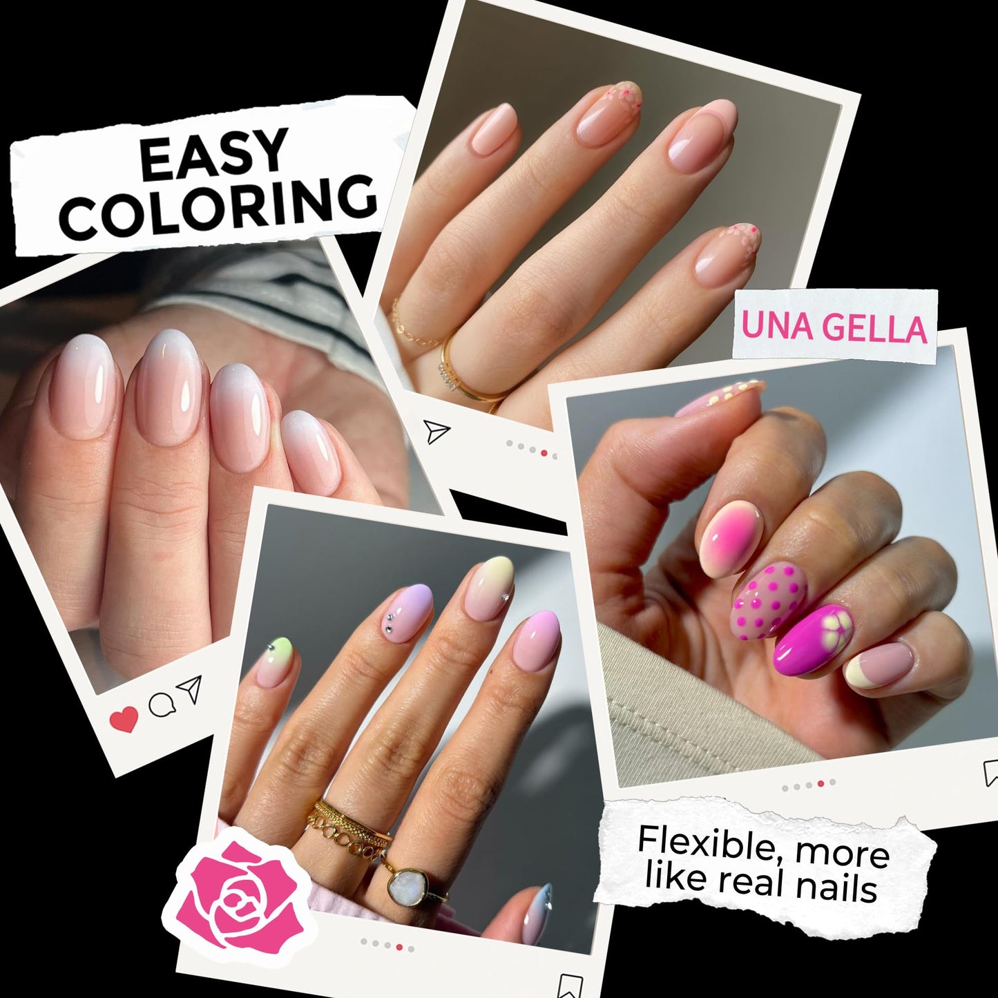 UNA GELLA 15g Nail Glue for Press On Nails with 20ml Nail Glue Remover Kit