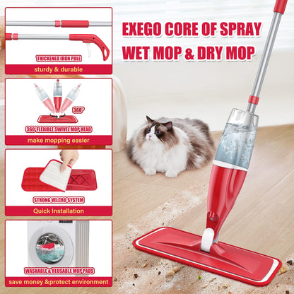 Microfiber Spray Mops for Floors Cleaning: Wet Dry Mop Hardwood Floor Mops