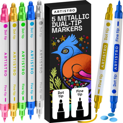 ARTISTRO Dual-Tip Acrylic Paint Marker Pens - Set of 36