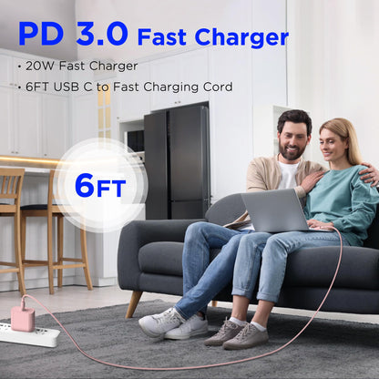 iPhone 17 16 15 Charger Fast Charging,2Pack 20W Apple iPad USB C Wall Charger Block with 6FT USB C to C Cable for iPhone 17/Pro/Pro Max/17 Air/ 16/16 Pro/16 Pro Max/15/Plus/Pro/Pro Max