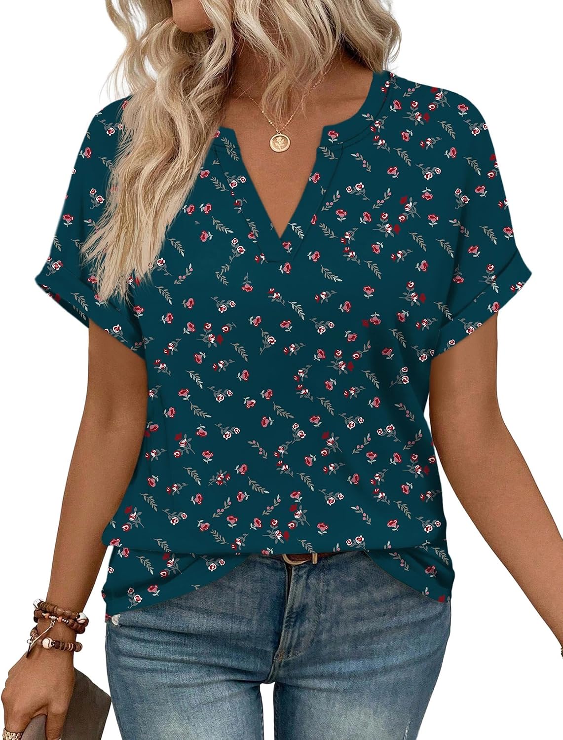 WIHOLL Womens Blouses Spring Tops Short Sleeve Shirts Dressy Casual Summer Vacation Fashion Clothing 2026