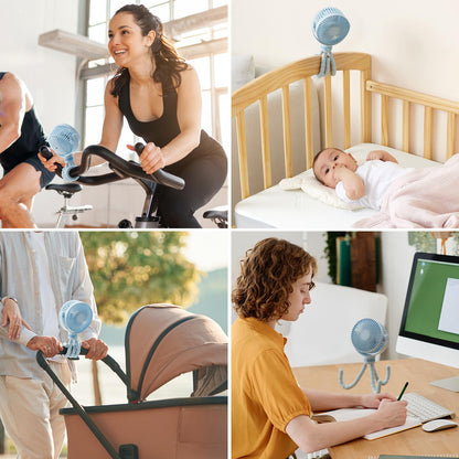 Momcozy 8000mAh Portable Stroller Fan | 27H Ultra-long Battery Life