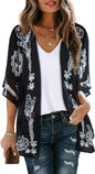 CHICGAL Womens Floral Kimono Cardigan Beach Cover Up Casual Summer Tops