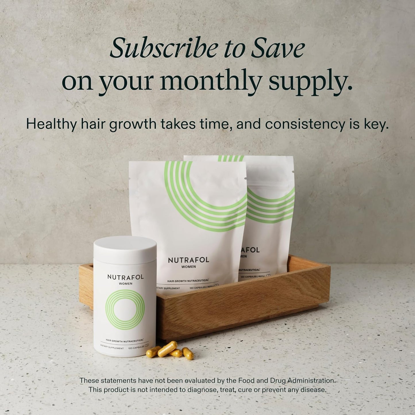 Nutrafol Women Hair Growth Supplements, Ages 18-44, 1-Month Bottle