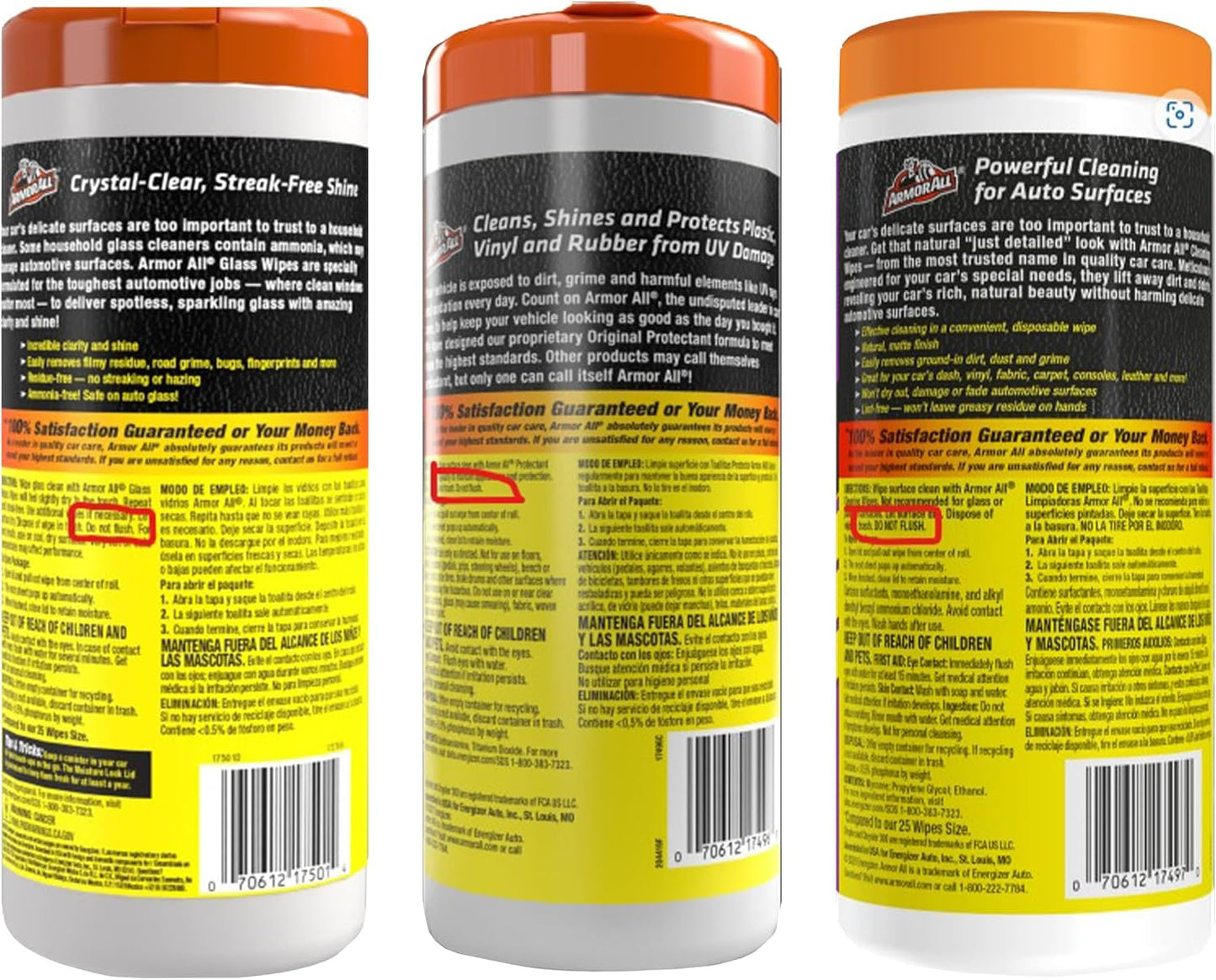 Armor All Car Interior Value Pack, 90 Count, Auto Cleaning Wipes