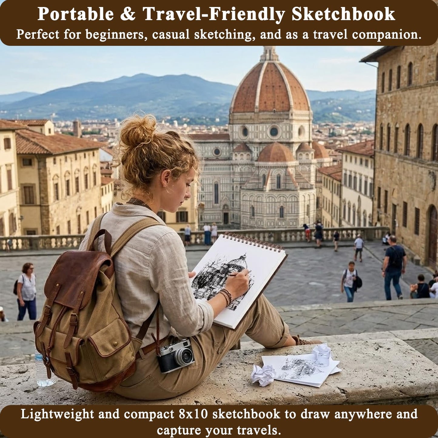 Fuxi 9" x 12" Sketch Book_Top Spiral Bound Sketchbook_100Sheets 68lb/100gsm