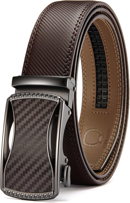 CHAOREN Men's Leather Ratchet Belt - Customizable Fit (35mm)