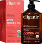 Cliganic Organic Jojoba Oil, 100% Pure Cold Pressed for Face & Hair, 4oz