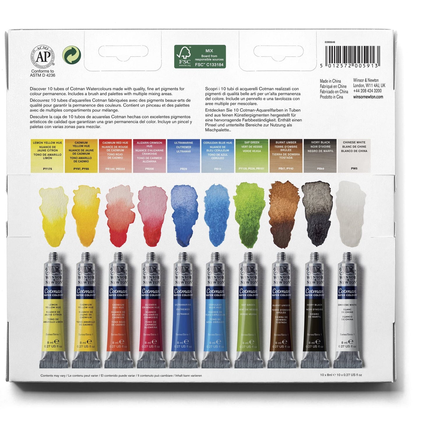 Winsor & Newton Cotman Watercolor Paint Set, Sketchers' Pocket Set