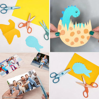Mr. Pen- Craft Scissors Decorative Edge, 6 Pack, Bright Zig Zag Scissors