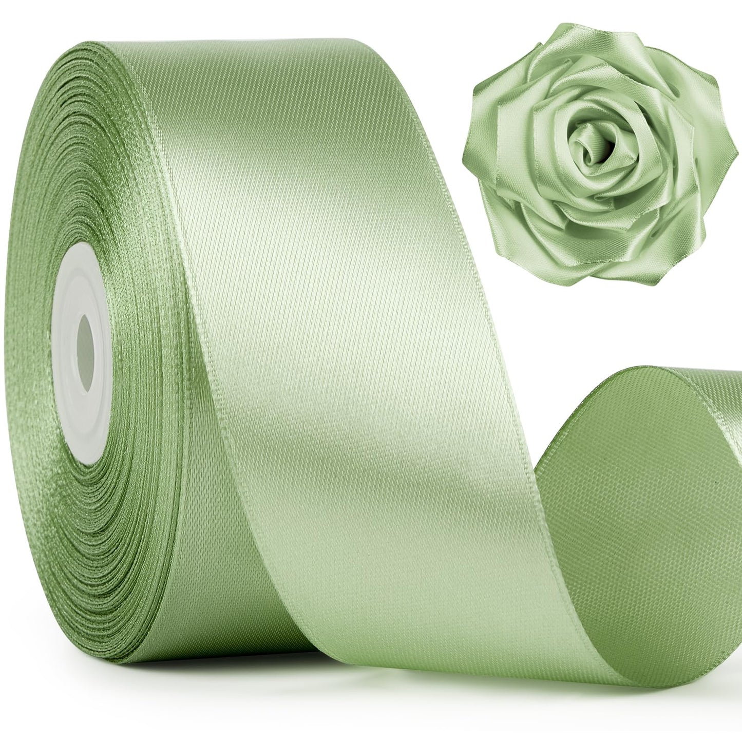 Mauproy Dusty Rose Satin Ribbon, 1-1/2 Inch, 50 Yards