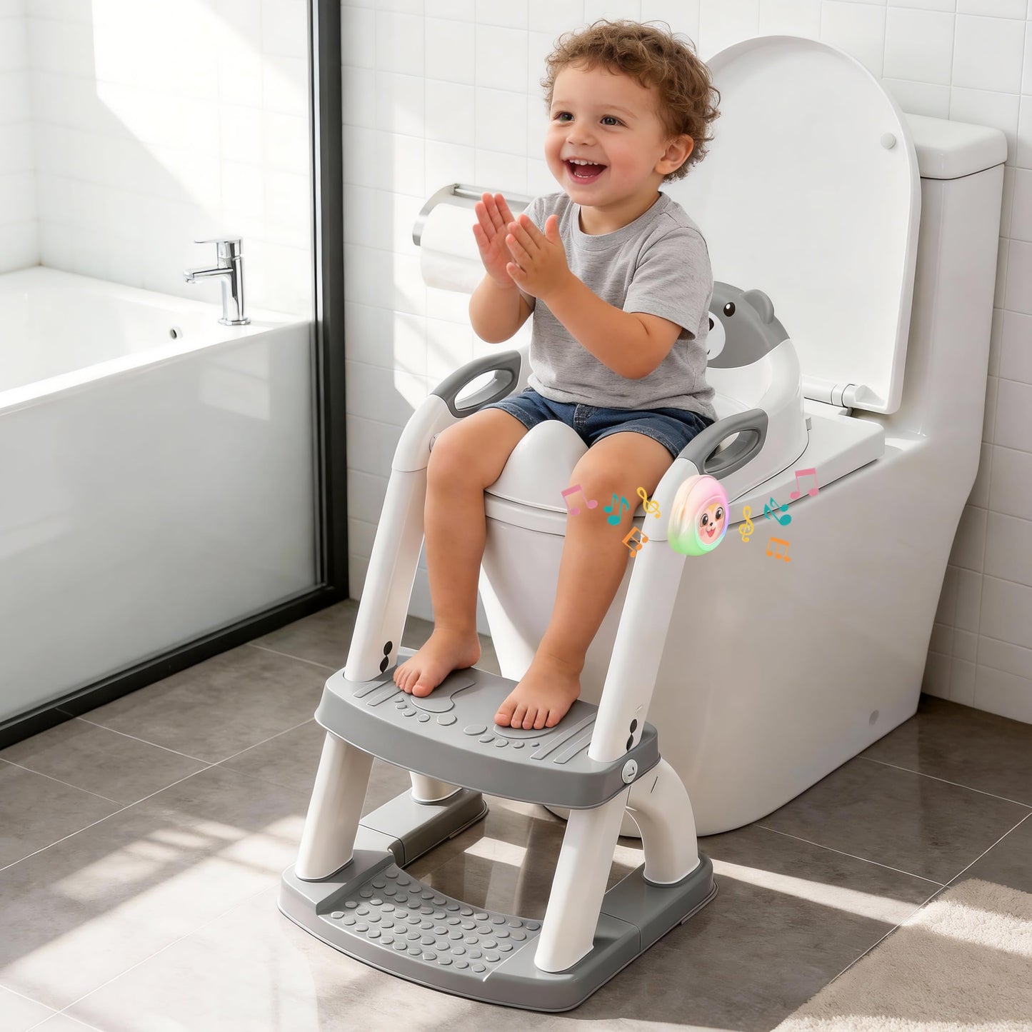 Potty Training Toilet for Toddlers, 2-in-1 Potty Training seat, Anti-Slip