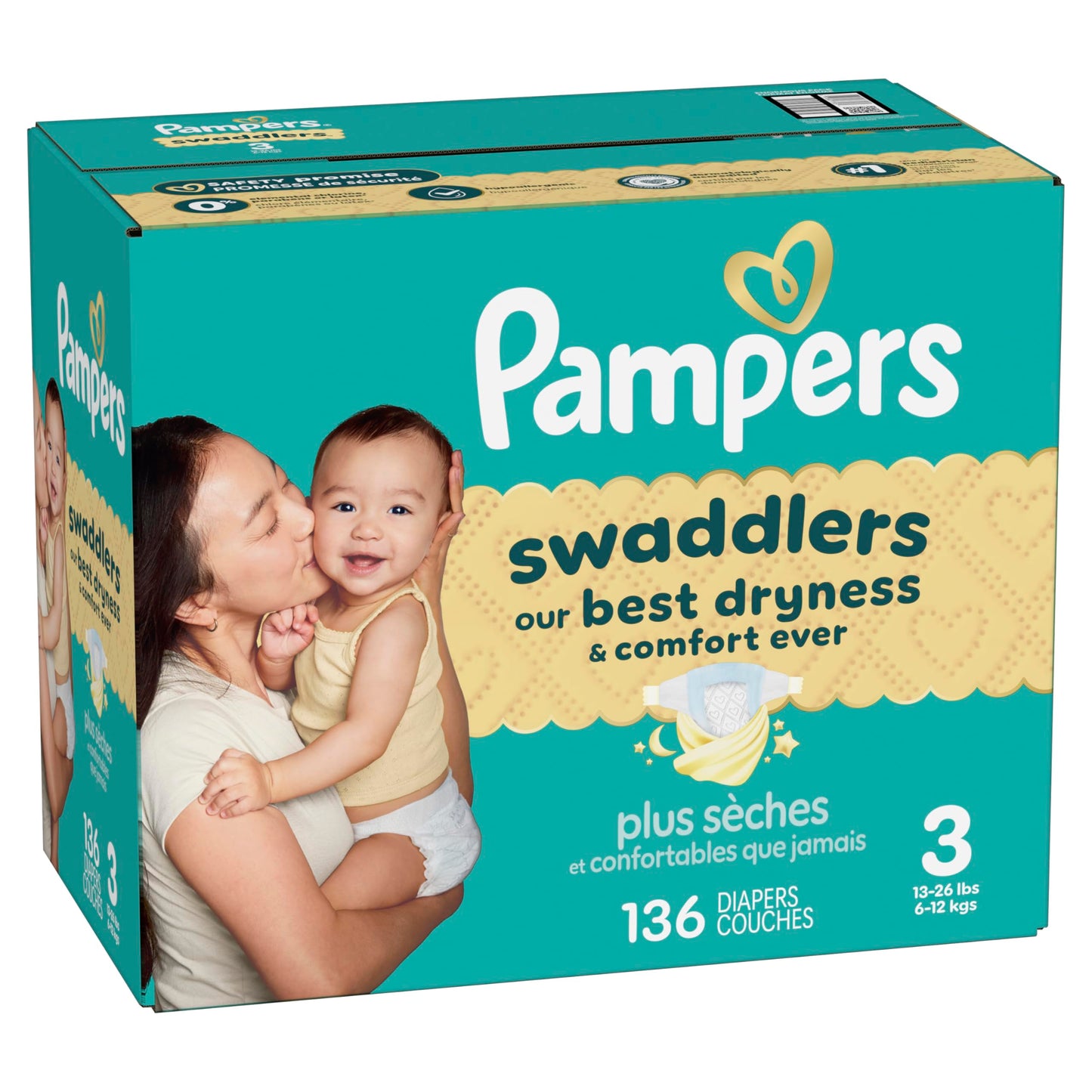 Pampers Swaddlers Baby Diapers, Size 5, 132 Count