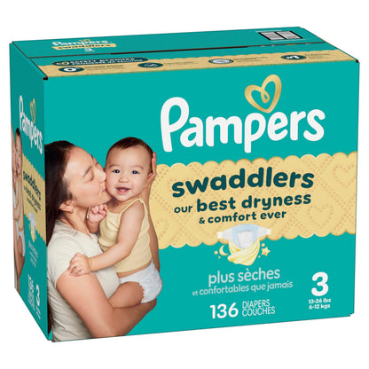 Pampers Swaddlers Baby Diapers, Size 5, 132 Count