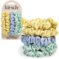 Kitsch Ultra-Petite Satin Scrunchies for Women - Eucalyptus, 6pcs