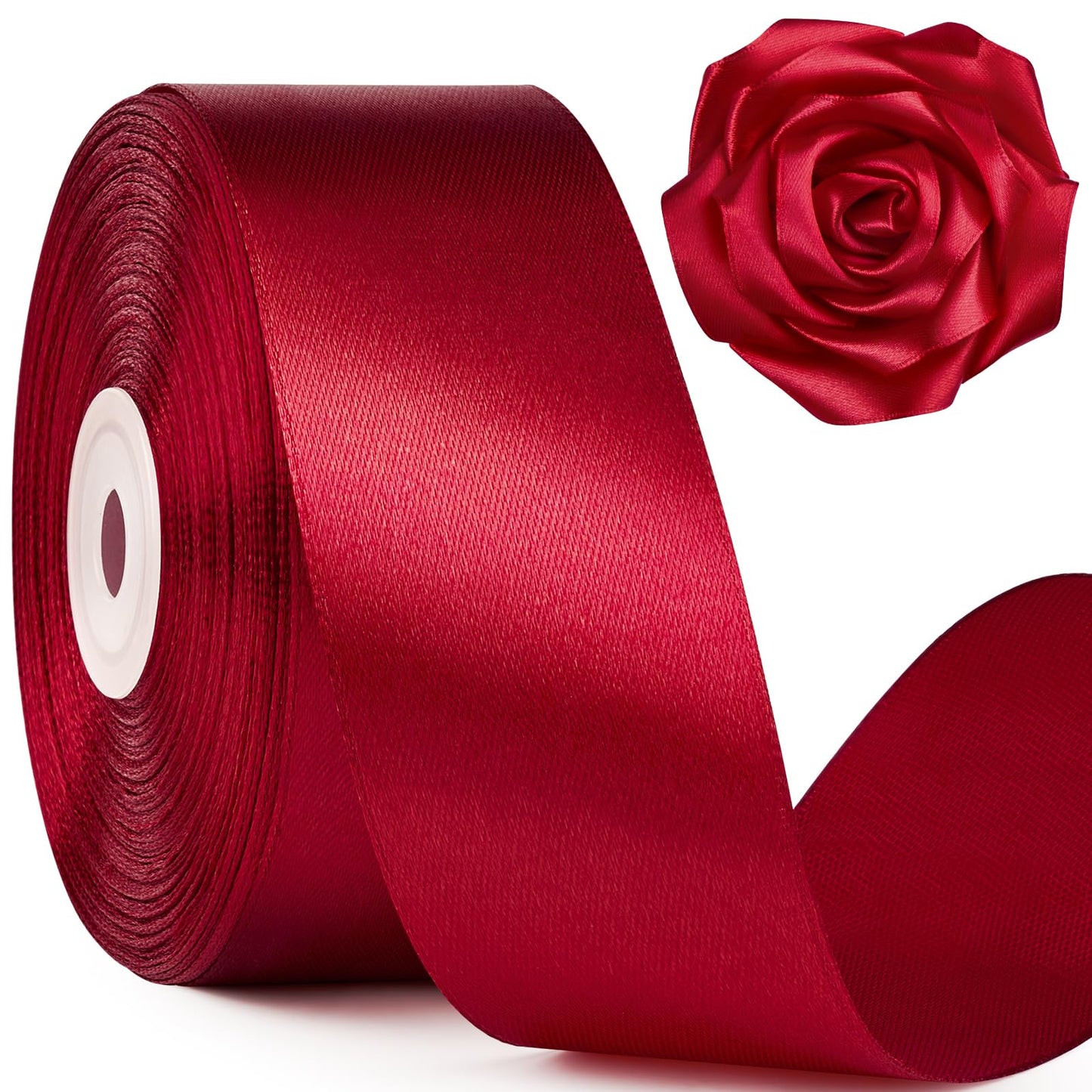 Mauproy Dusty Rose Satin Ribbon, 1-1/2 Inch, 50 Yards