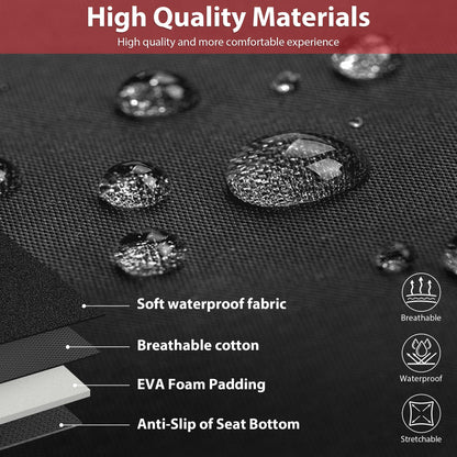 CAR PASS Waterproof Car Seat Covers Front Seats Only with 5mm Composite EVA, Neoprene Car Seat Cover with Separate Headrest Cover, Quick Setup Universal Fit for Car SUV Trucks,Airbag Compatible（Gray
