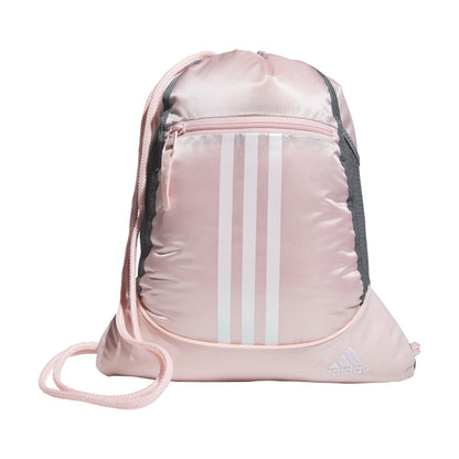 adidas Alliance Sackpack – Drawstring Backpack for Sports, Small Gym Bag, Preloved Teal Green/Black/3, OSFA