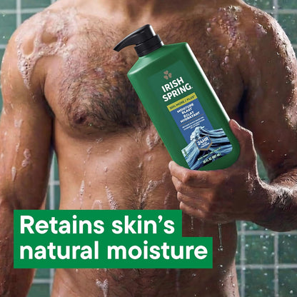 Irish Spring Mens Body Wash, Moisture Blast Body Wash for Men, Feel Fresh All Day, 30 Oz Pump Bottle