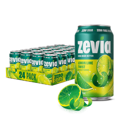 Zevia Zero Sugar Soda, Cola, 12 oz Cans (24-Pack) – Naturally Sweetened, Zero Calorie Sugar Free Soda - Non-GMO Project Verified, Gluten-Free, Vegan