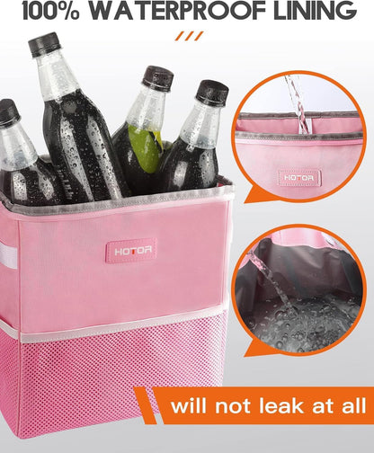 HOTOR Car Trash Can, Leakproof Car Organizer, 2-Gallon, Black