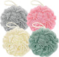 Rnoafmu Shower Loofah Bath Sponge, 60G Exfoliating Body Scrubber 4 Pack