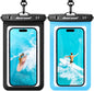Hiearcool Waterproof Phone Pouch, Waterproof Phone Case, Black&Green 2-Pack
