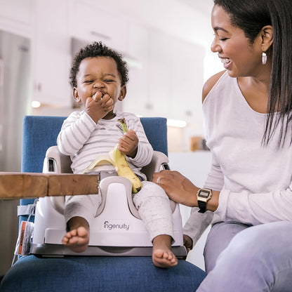 Ingenuity Baby Base 2-in-1 Booster Feeding and Floor Seat with Self-Storing Tray - Cashmere