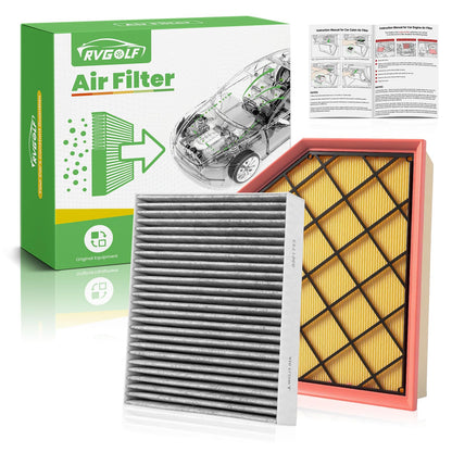 Engine+Cabin Air Filter Fit for 2014-2020 Rogue, 2017-2022 Rogue Sport