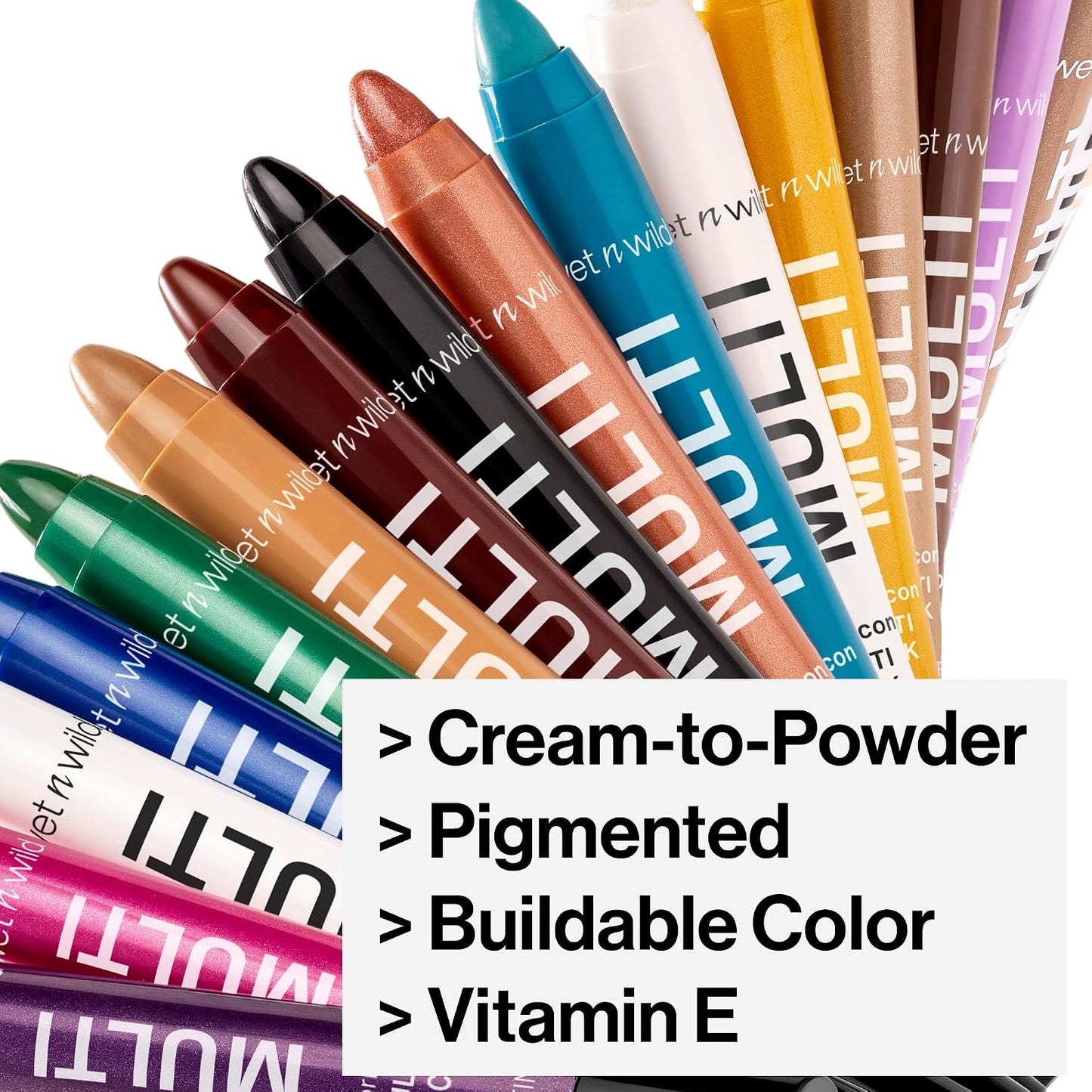 wet n wild Color Icon Cream Eyeliner Eyeshadow Multi-Stick, Moisturizing, Nourishing Velvety Cream-to-Powder Buildable & Blendable Formula, Cruelty-Free & Vegan - Brown Sugar