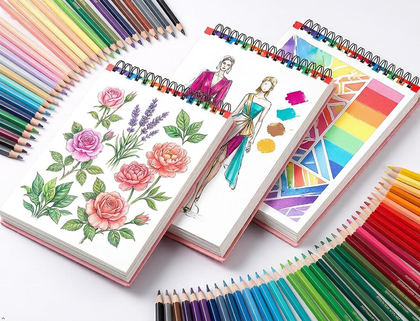 Soucolor Sketch Book 9" x 12", 100 Sheets Kids Art Sketchbook Drawing Pad