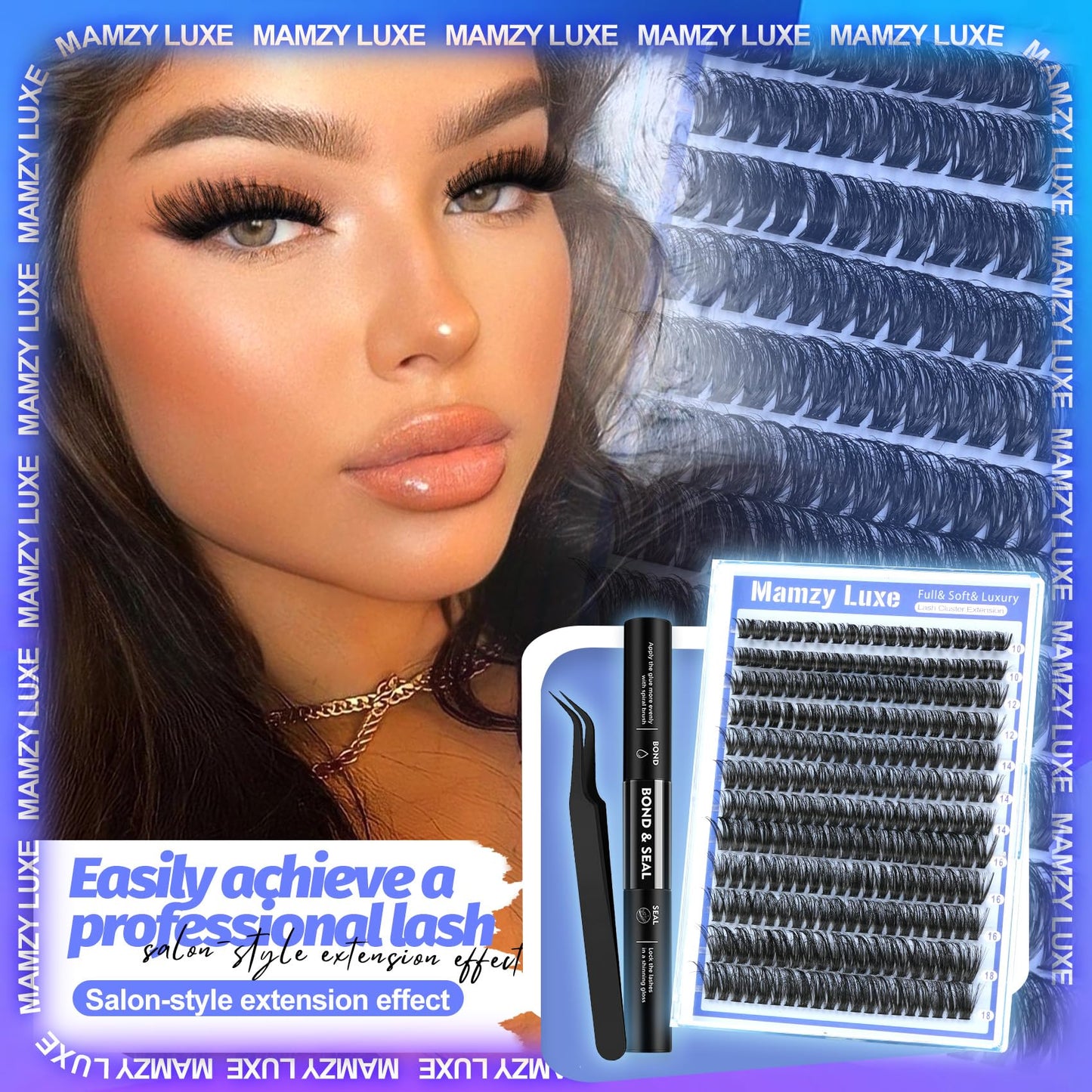 Lash Clusters Wispy 100D Eyelash Clusters 10-18mm Fluff Cluster Eyelash Extensions D Curl No Plastic Feel Individual Lashes Extension 204 Pcs Versatile False Eyelashes Clusters