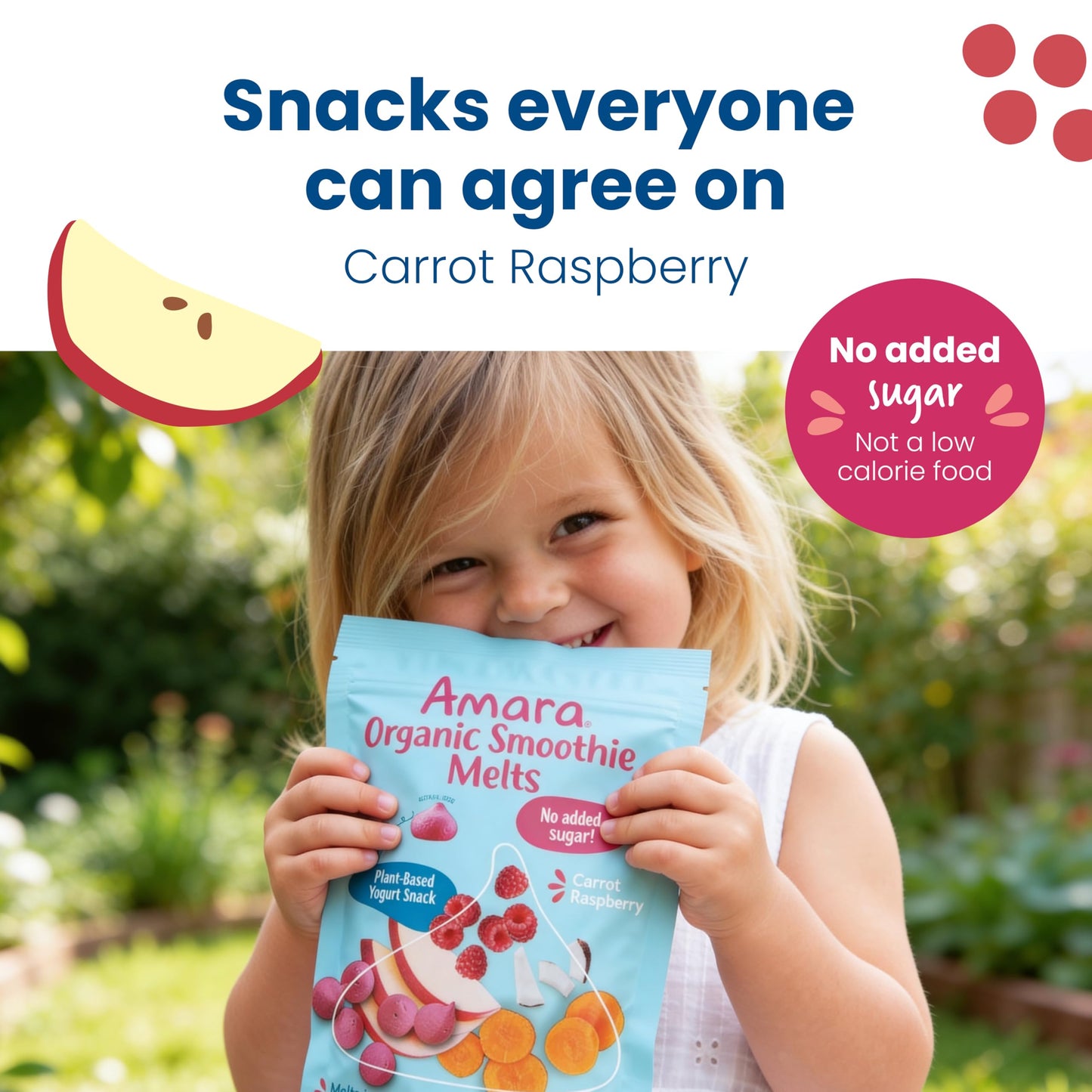 Amara Smoothie Melts - Mango Carrot - Organic Baby Snacks w/ Fruits & Veggies - Plant Based Yogurt Melts - Healthy Toddler Snack - Activity Book Included - Enjoy From 10+ Mos - 6 Resealable Bags