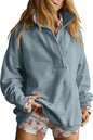 Gacaky Sweatshirt for Women Oversized Henley Neck Pullover Top Fall Outfits