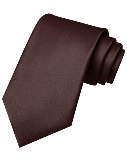 JEMYGINS Solid Color Tie Mens Necktie for Business and Wedding
