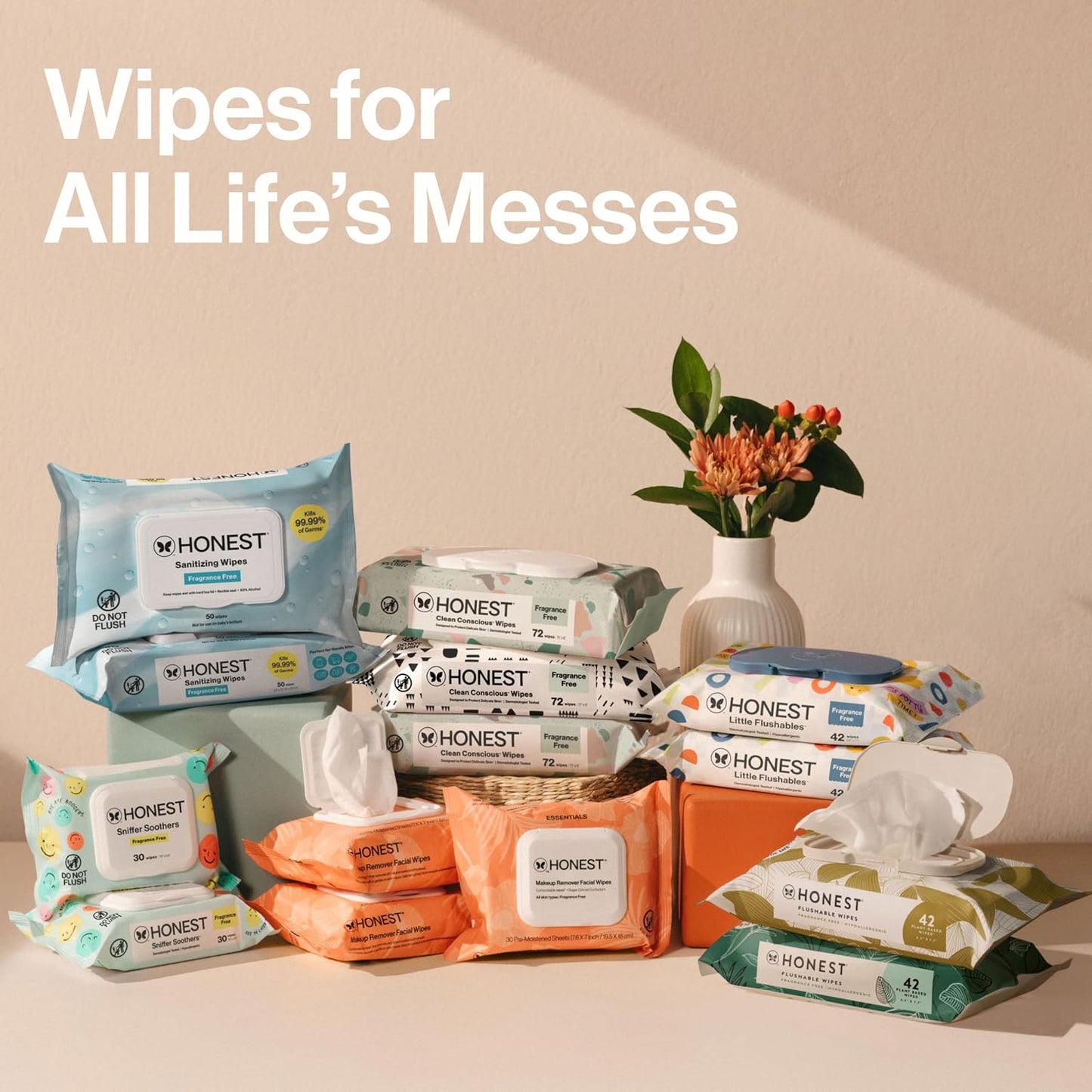 The Honest Company Multi-Use Baby Wipes, Pattern Play, 720 Count