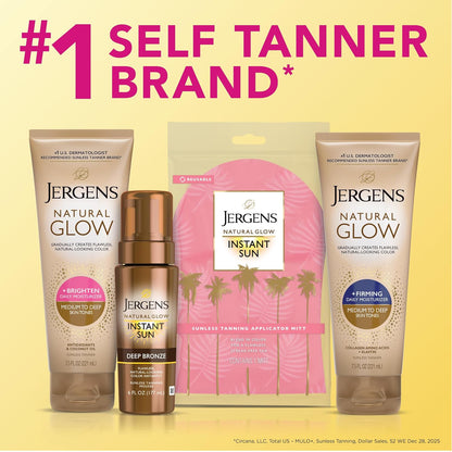 Jergens Natural Glow + Firming Daily Moisturizer Medium to Tan Skin Tones 7.5oz