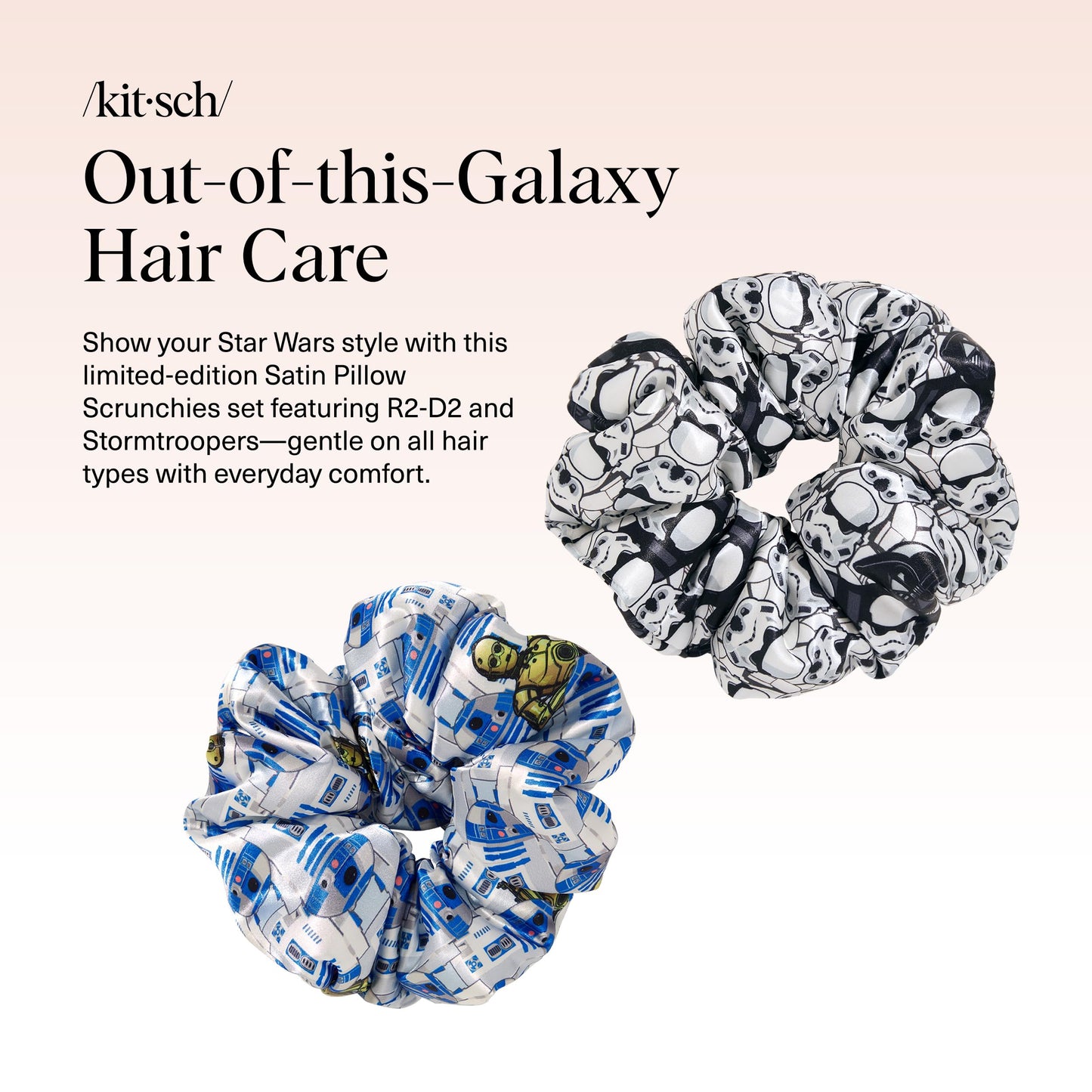 Kitsch Ultra-Petite Satin Scrunchies for Women - Eucalyptus, 6pcs