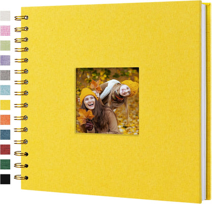 12"x12" Scrapbook Photo Album Linen Cover 40 Sheets 80 Pages White Paper