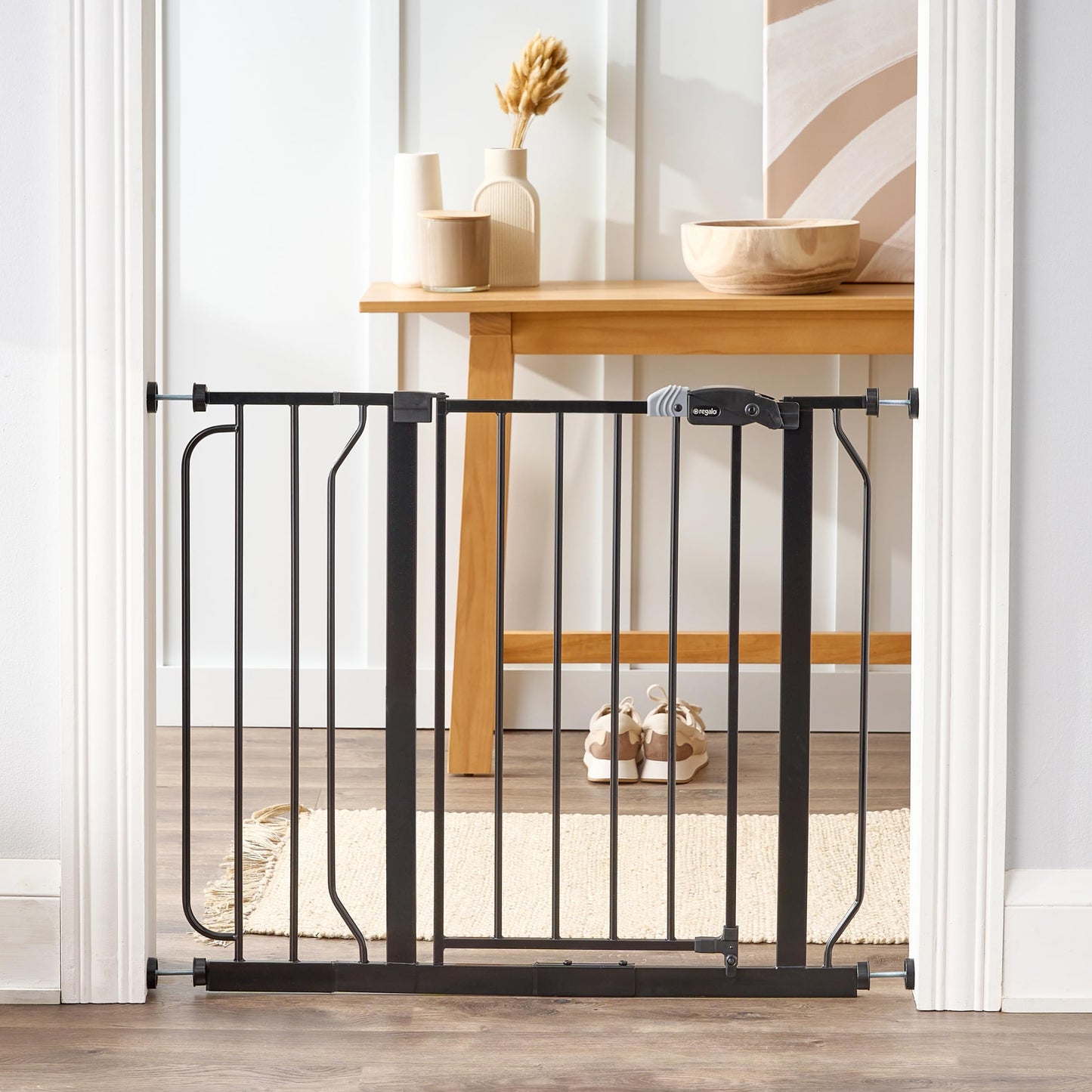 Regalo Safety 29"-38.5" Easy Step Baby Gate, Bottom of Stairs & Doorways