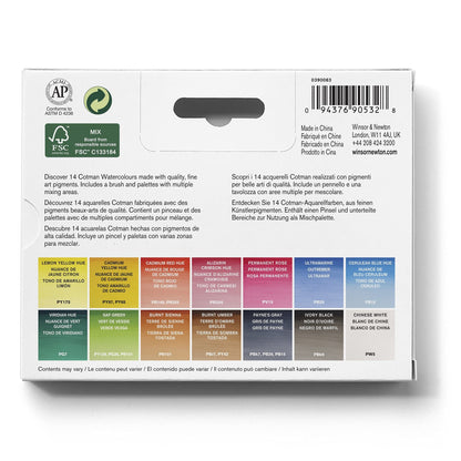 Winsor & Newton Cotman Watercolor Paint Set, Sketchers' Pocket Set