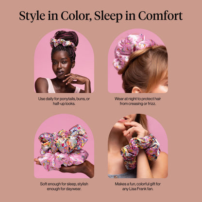 Kitsch Ultra-Petite Satin Scrunchies for Women - Eucalyptus, 6pcs