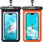Hiearcool Waterproof Phone Pouch, Waterproof Phone Case, Black&Green 2-Pack