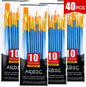 AROIC 10 Pcs Paint Brushes, Acrylic Oil Watercolor Painting Brush Set